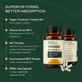 Vegan Vitamin D3 (Vitashine + K2-MK7), Organic Lichen + MCT