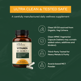 Vegan Vitamin D3 (Vitashine + K2-MK7), Organic Lichen + MCT